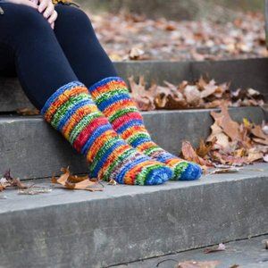 Darn Good Yarn Fleece-Lined Wool Socks
